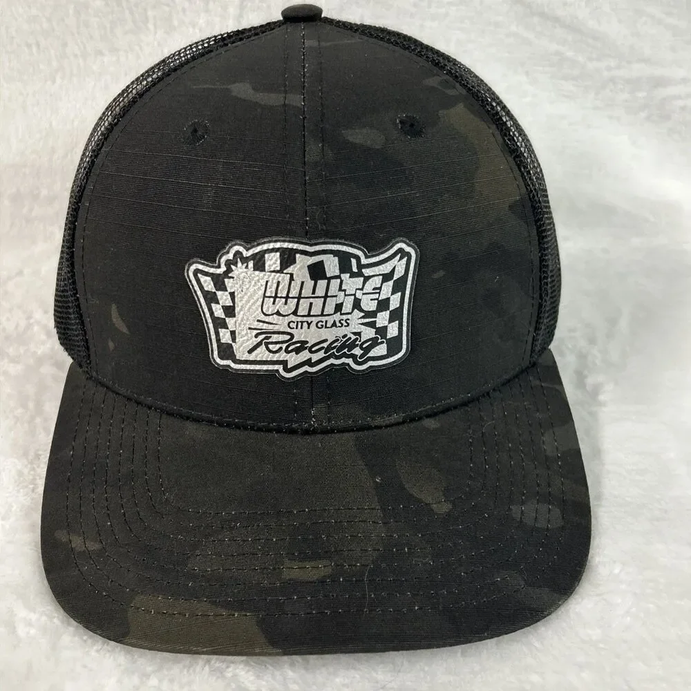 White City Glass Racing Camouflage Mens Hat Adjustable Baseball Wisconsin